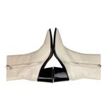 Sam Edelman Winnie Ankle Boots Ivory Cream Leather Square Toe Size 9.5 Photo 3