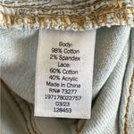 SO NWT  Womens 25 Crochet Patchwork Denim Shorts Boho High Rise Raw Hem Festival Photo 3