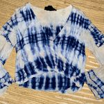 Blue Life Blue Tie Dye Twist Front Top Photo 0