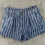 American Eagle  Shorts Womens 6‎ Paperbag High Waist Stripe Boho Photo 0