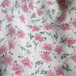 In February Pink Floral Lace Trim Top White Size M Photo 6