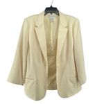 Sag Harbor Petite Women’s Cream Wool Blazer Jacket H62070JC Single Button 16P Photo 2