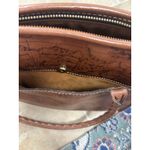 Patricia Nash Purse Leather Calvi Satchel Shoulder Bag Signature Map Riot Rust Photo 6