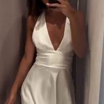 ZARA  halter dress satin effect bow back tied wedding party coctail shower Photo 6