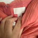 J.Crew 🚨 100% Silk lined Coral Ruffle Wrap Women Dress Formal 12 petite NWT🚨 Photo 1