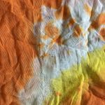 Orange and yellow mesh mini dress Photo 1