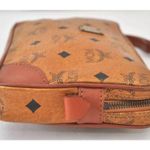 MCM  Brown Clutch with Logo Pattern and Wrist Strap Photo 2