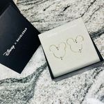 BaubleBar Disney x Mickey Mouse Outline Wire Hoop Earrings Gold | NWT Photo 2