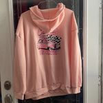 SheIn  4XL Pink Oversized Graphic Grunge Drawstring Hoodie With Front Pockets Photo 4