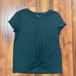 Athleta Dark Green Twist Front Tee Photo 1