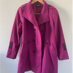 New Fashion Maroon Button Up Overcoat‎ Red Size L Photo 0