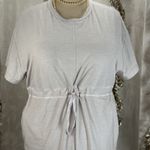 Athleta  Crosscurrent Cover Up Dress M Gray Lounge Travel Drawstring Waist‎ Tunic Photo 4