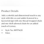 Free People NWOT  Ariana Ost Spinner Anklet Sold Out Sold Out Highly Sought After Photo 2