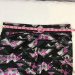 FILA Capris Purple & Black Abstract Print L Photo 4