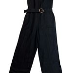 Loft Linen Blend Belted Sleeveless Jumpsuit NWOT Photo 1
