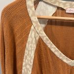 Ces Femme Small Open Knit Dolman Sweater Top NWOT Orange Photo 2