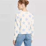 Mighty fine Graphic NASA Shirt Long Sleeve Crop Size Large Aeronautic Stars Photo 1