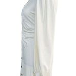 And Now This Small Mini Dress Long Sleeve Stretch Collar Ruched Button Photo 5