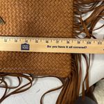 Anthropologie MAX & JAN Brown Woven Fringe Leather Crossbody Shoulder Bag - Brown Lined NWOT Photo 14