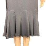 T Tahari Womens Midi Skirt Bramble Ruffle Hem Tulle Trim Career Black Size 4 Photo 8