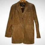 Dennis Basso Dennis by  genuine leather jacket blazer Women’s size medium brown Photo 0