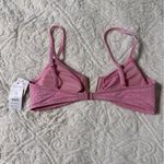 Time And Tru Pink with Gold U-Wire Bralette Bikini Swim Top Photo 4