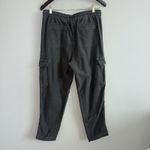 Athleta  Farallon Cargo Crop Pants Cypress Green Gray Pull On Pockets Womans Sz 8 Photo 1