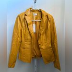 Rosevelvet dark yellow faux leather one Photo 2