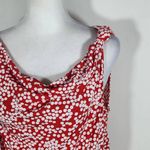 Jones New York  Red and White Dot Print Sheath Dress Size Medium Party Dress Photo 3