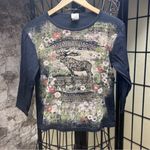 Y2K Creative Apparel Concepts Chocolate Moose/Connecticut Graphic Black Top: XL Photo 0