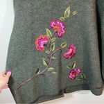 Vintage The Eagle’s Eye Women’s Green Wool Floral Embroidered Cardigan XL Boho Photo 8