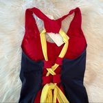 Fabletics NWT  Women’s size Extra Small Gabriella II 1PC Swimsuit Blue & Red Photo 8