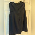 Maniju Black Strapless Dress with Pearl Accents Photo 3