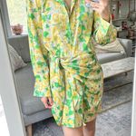 ZARA  Satin Effect Long Sleeve Wrap Dress Photo 6