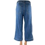 Gap Women's Blue High Waisted Cropped Wide Leg Baggy Palazzo Denim Jeans Size 27 Photo 2