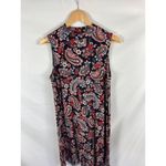 J.Jill Paisley Print High Neck Sleeveless Dress Size Medium Photo 1