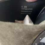 Rebecca Minkoff Green Suede Block Heel Studded Mule Shoe Women's size 6.5 M Fall Photo 3