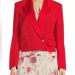 Hugo Boss BOSS “Joleara” Virgin Wool Blend Cropped Tuxedo Jacket Photo 0