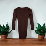 ZARA NWOT  JACQUARD DRESS Long sleeve Bodycon wide neckline drawstring Photo 2