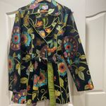 Bright Floral Women's Peacoat Black Size XL Photo 0
