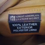 Great American Leather Works Yellow Crossbody Shoulder Bag 100% Leather 11x7x3. Photo 3