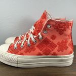 Converse NWT Women's Chuck Taylor Orange All Star Lift Platform Shoes size 7.5 Photo 2