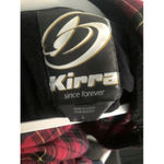 Kirra  Flannel Shirt Button Red Plaid L Photo 3