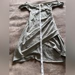 MAY PINK Gray Scoop Neck Bodycon Wrap Mini Dress Women’s Sz S EUC Photo 6