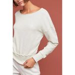 Anthropologie  Maeve Ligonier Terry Sweatshirt Light Gray Size Large Photo 1