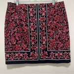 Talbots  Red Black Paisley Bandana Print‎ Skirt 16P NWT Photo 1