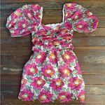 Buddy Love Reyna Floral Puff Sleeve Mini Dress ~ Size XS 🧡🍄 Pink Photo 6
