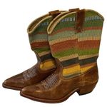 Handmade  Guatemalan Leather Artisan‎ Festival Boots Size 8.5-9 Photo 3