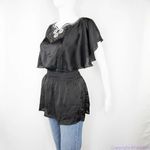 Lucy Paris Black Embroidered Blouse, size S Photo 6