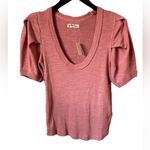 We The Free NWT  Papaya Scoop Neck Short Sleeve Knit Shirt in size small. Photo 1